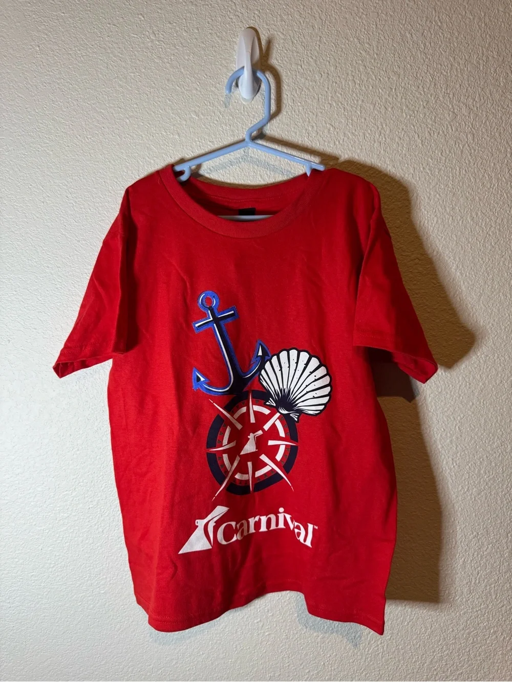 Gildan Red Short-Sleeve Nautical Graphic Tee